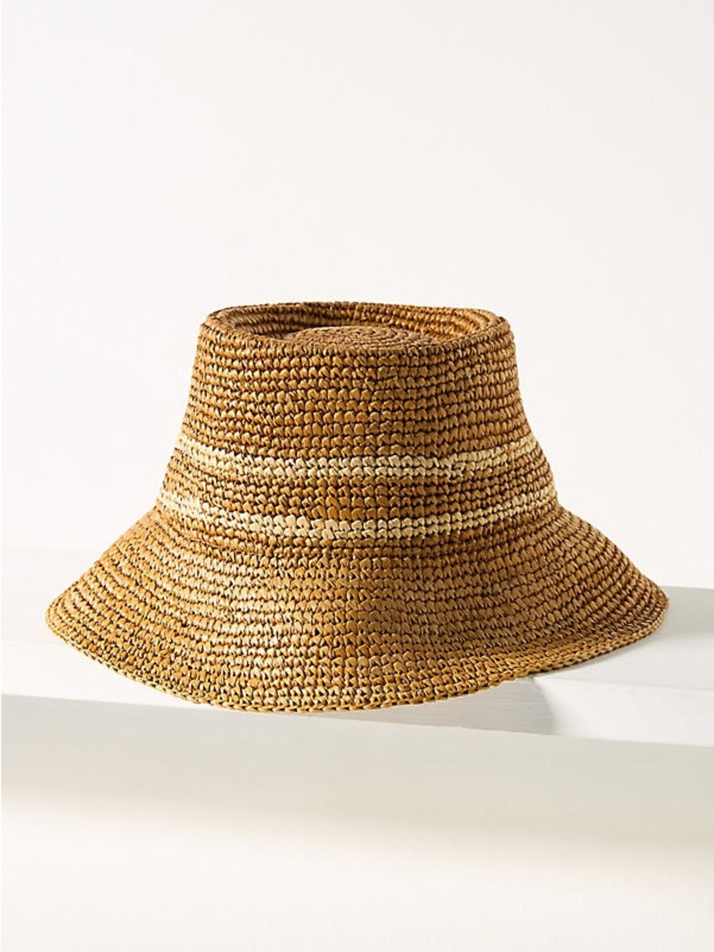 NWT Anthropologie Wyeth Raffia Straw Bucket Hat